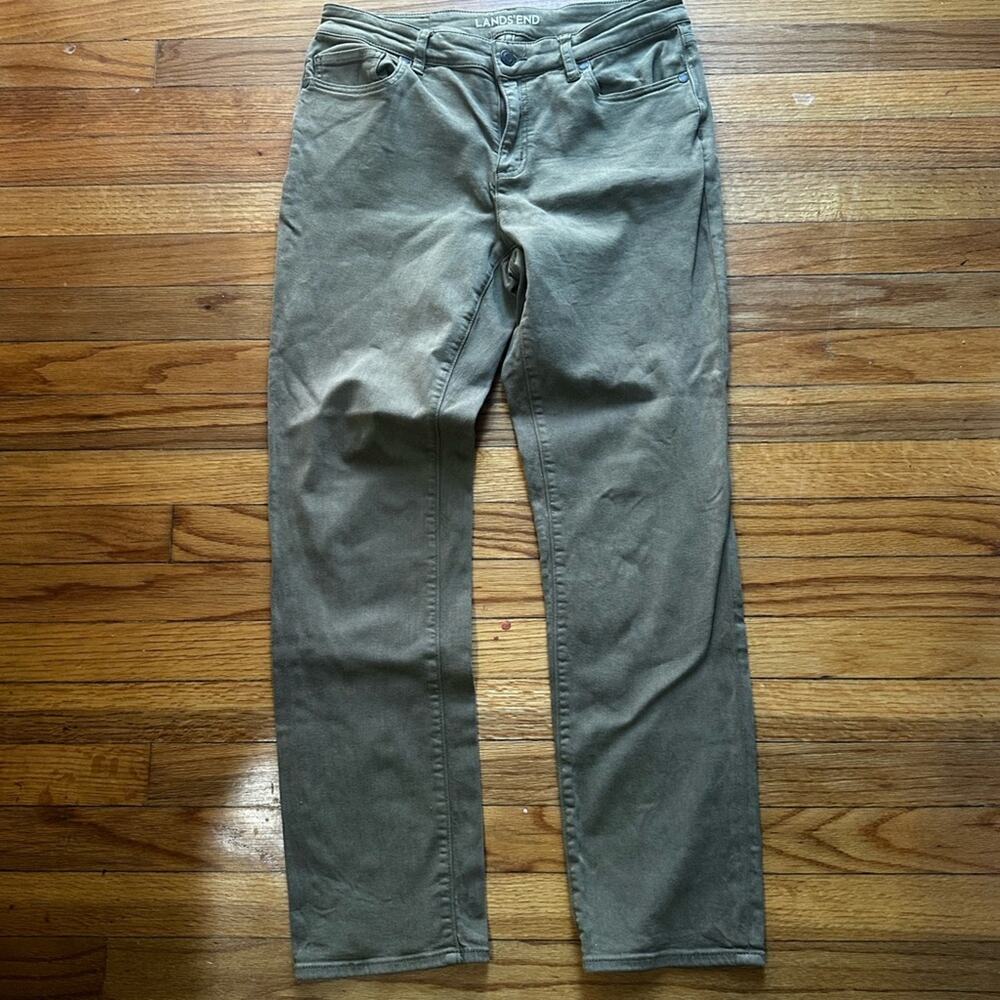 Lands’ End Women’s Slim Fit Jeans Green Size 8 – Not Low Rise